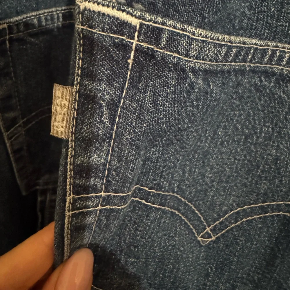 Vintage Levi’s Denim Overalls | Wide Leg / flare Blue Jean Dungarees - Picture 7 of 9